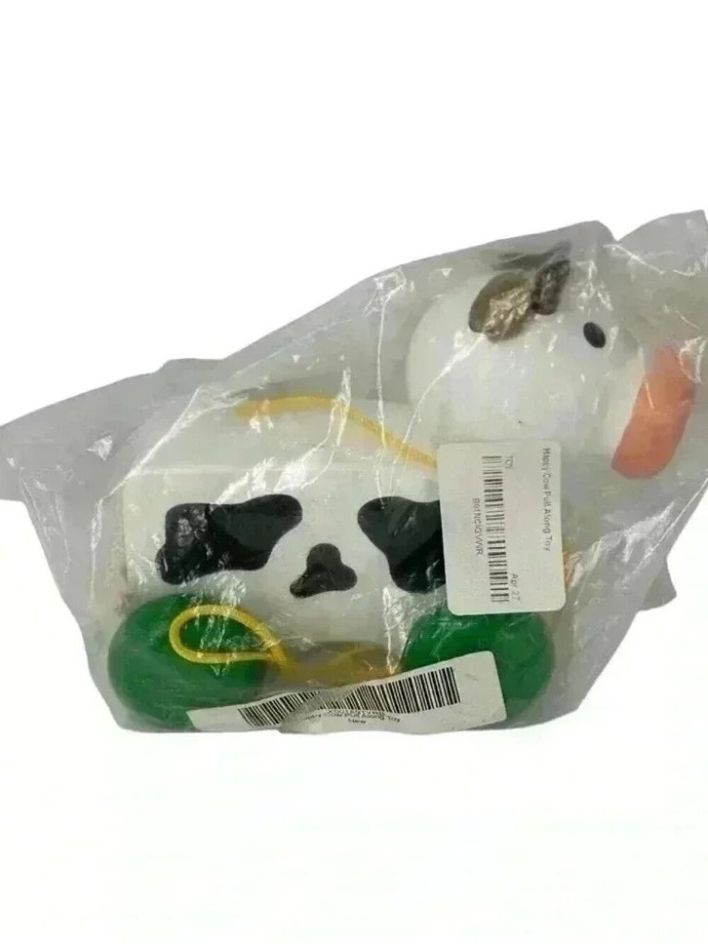 Wooden Cow Pull Along Toy Hand Painted Made in Europe New - Picture 4 of 10
